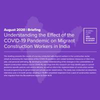 Understanding the effect of the Covid-19 pandemic on Migrant Construction Workers in India